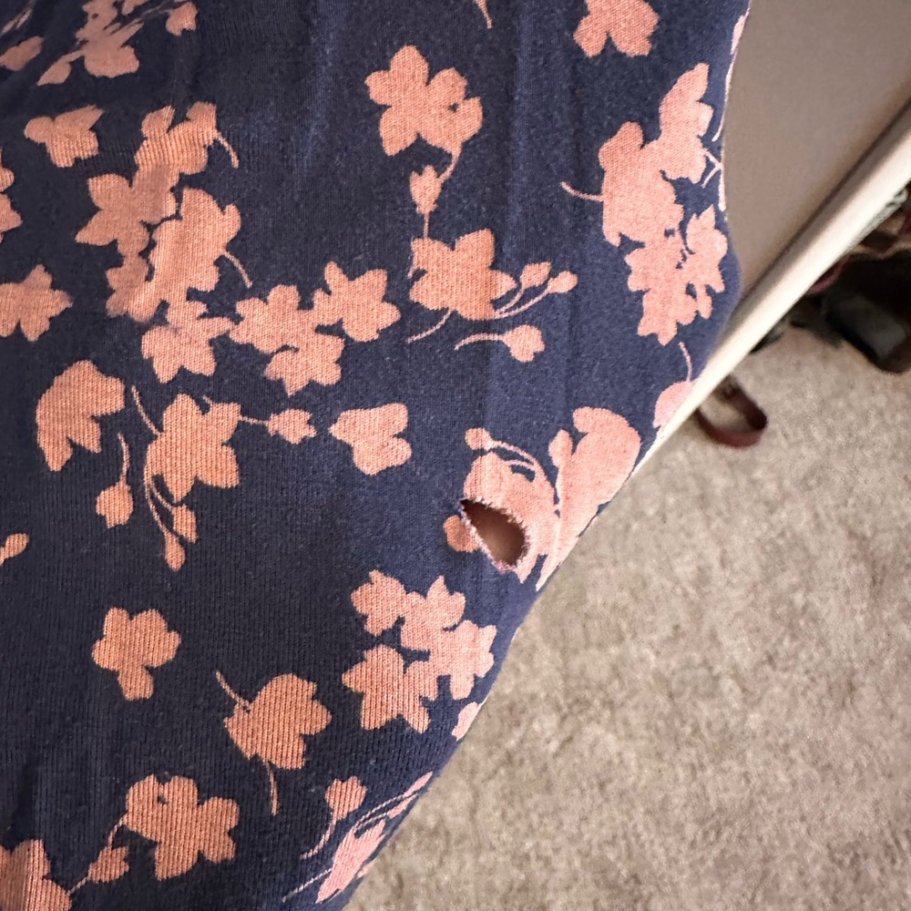 Floral Jersey Maxi Dress - Soft and Comfy - Boho, Relaxed, Lounge, t shirt dress - Picture 3 of 9